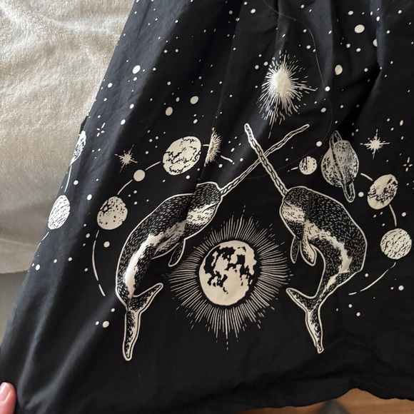 ModCloth/Dangerfield narwhals in space dress - Picture 3 of 5